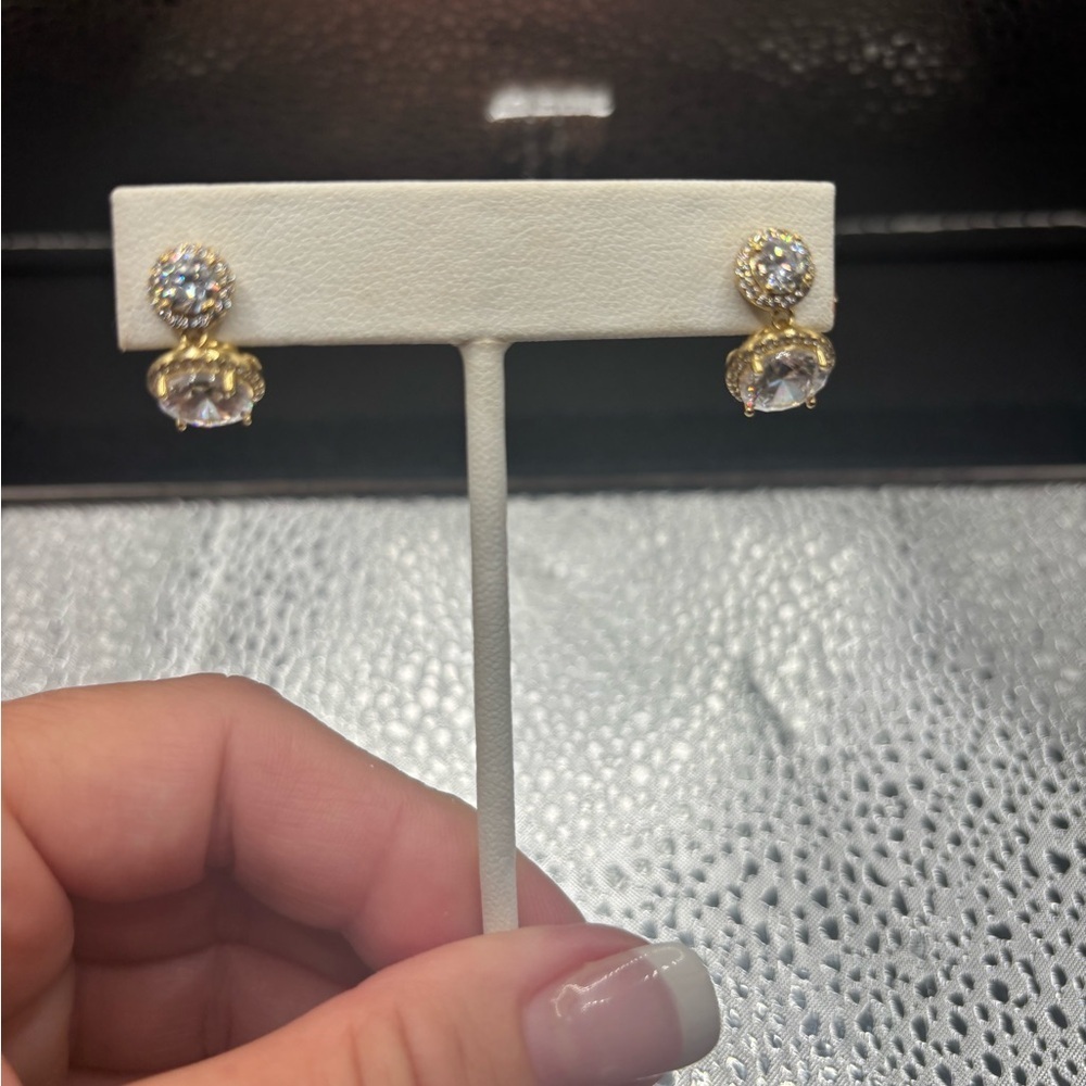 Elegant Gold and Silver Stud Earrings